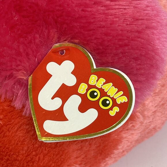 Ty Beanie Boo Gilda Pink Flamingo, Large Blue Eyes, TySilk Pink, 24"‎ Tall Baby - Picture 12 of 16